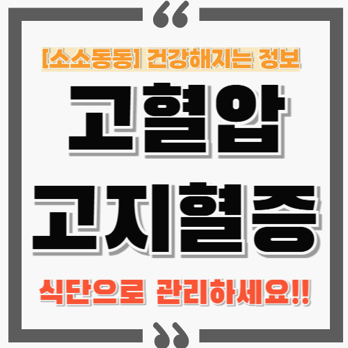 고혈압, 고지혈증 식단으로 관리하기 : 진단 기준과 혈압과 콜레스테롤 낮추는 최고의 음식 10여가지 추천