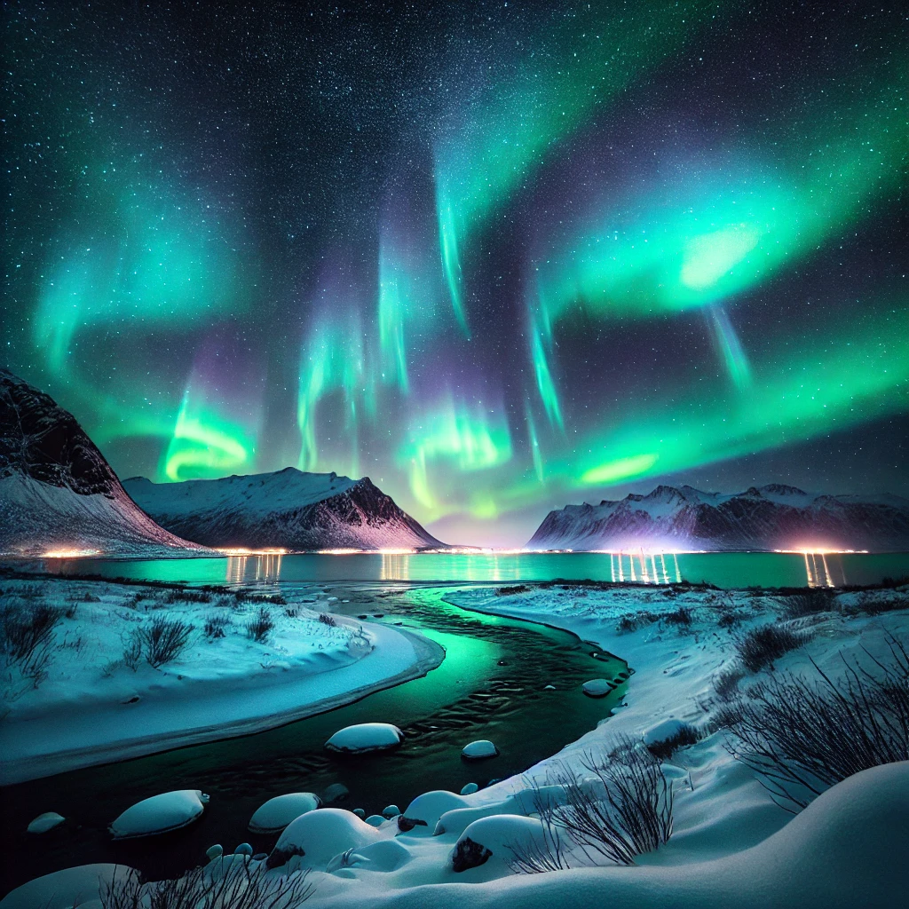 남미 야경 하늘 사진