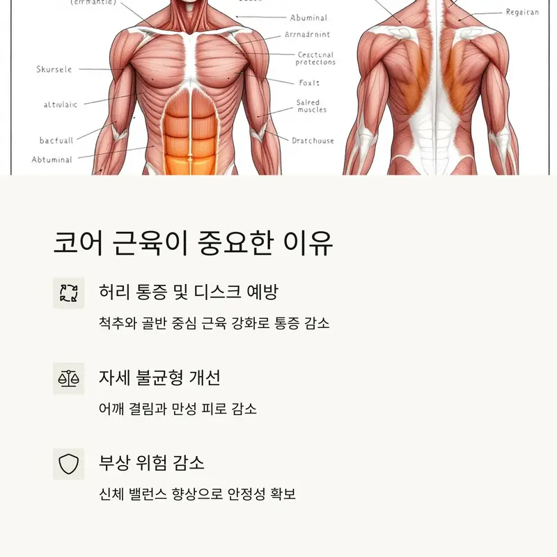 코어 근육의 중요성 - 척추와 골반 주변 근육 해부도