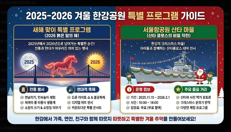한강공원 겨울 나들이 완벽 가이드 눈썰매·축제 총정리