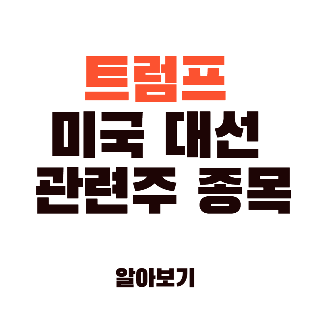 트럼프 대선 관련주 종목