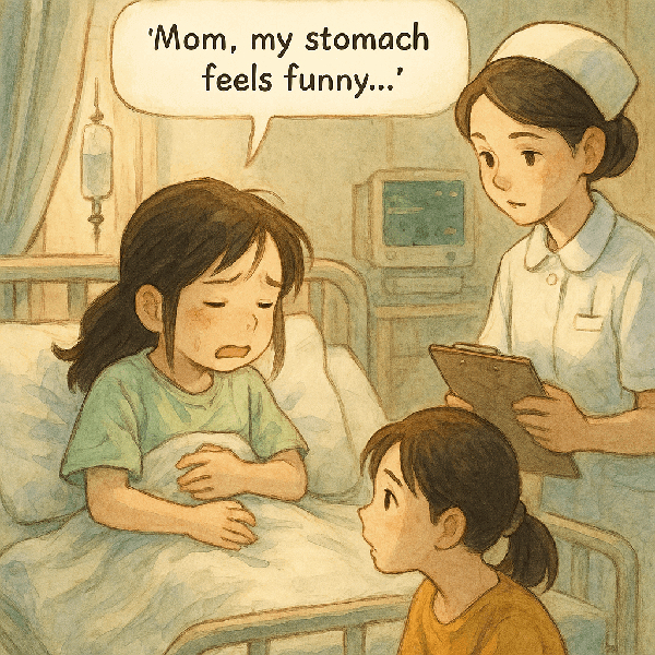 시나리오 문단 : &ldquo;엄마, 배가 이상해요&hellip;&rdquo; 어느 평범한 여름날의 반전