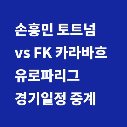 손흥민 경기일정