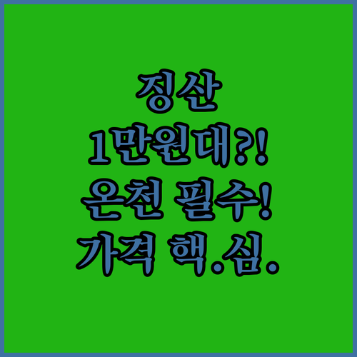 징산 여행 숙소 추천 1만원대 가성비..