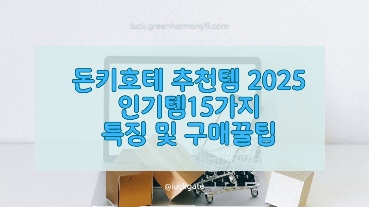 돈키호테 추천템