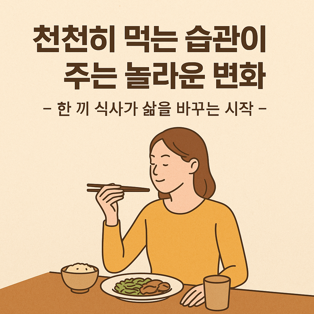천천히 먹는 습관이 주는 놀라운 변화
