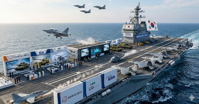 항공모함과 전투기 이미지