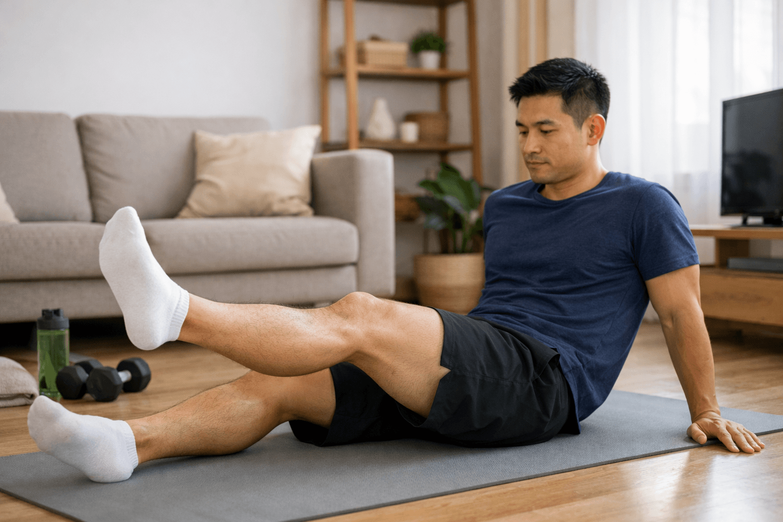 남자가 운동하는 사진