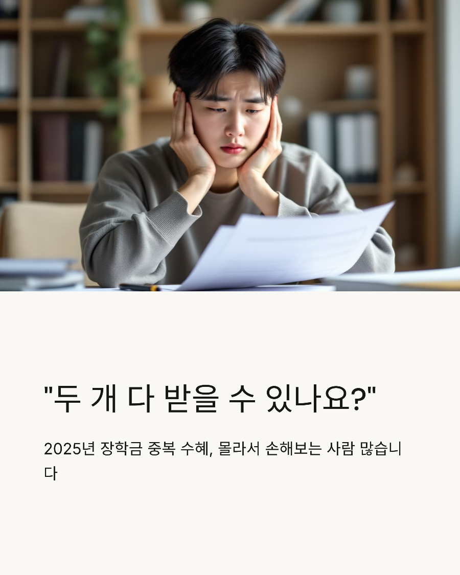 &ldquo;두 개 다 받을 수 있나요&rdquo; 2025년 장학금 중복 수혜, 몰라서 손해보는 사람 많습니다