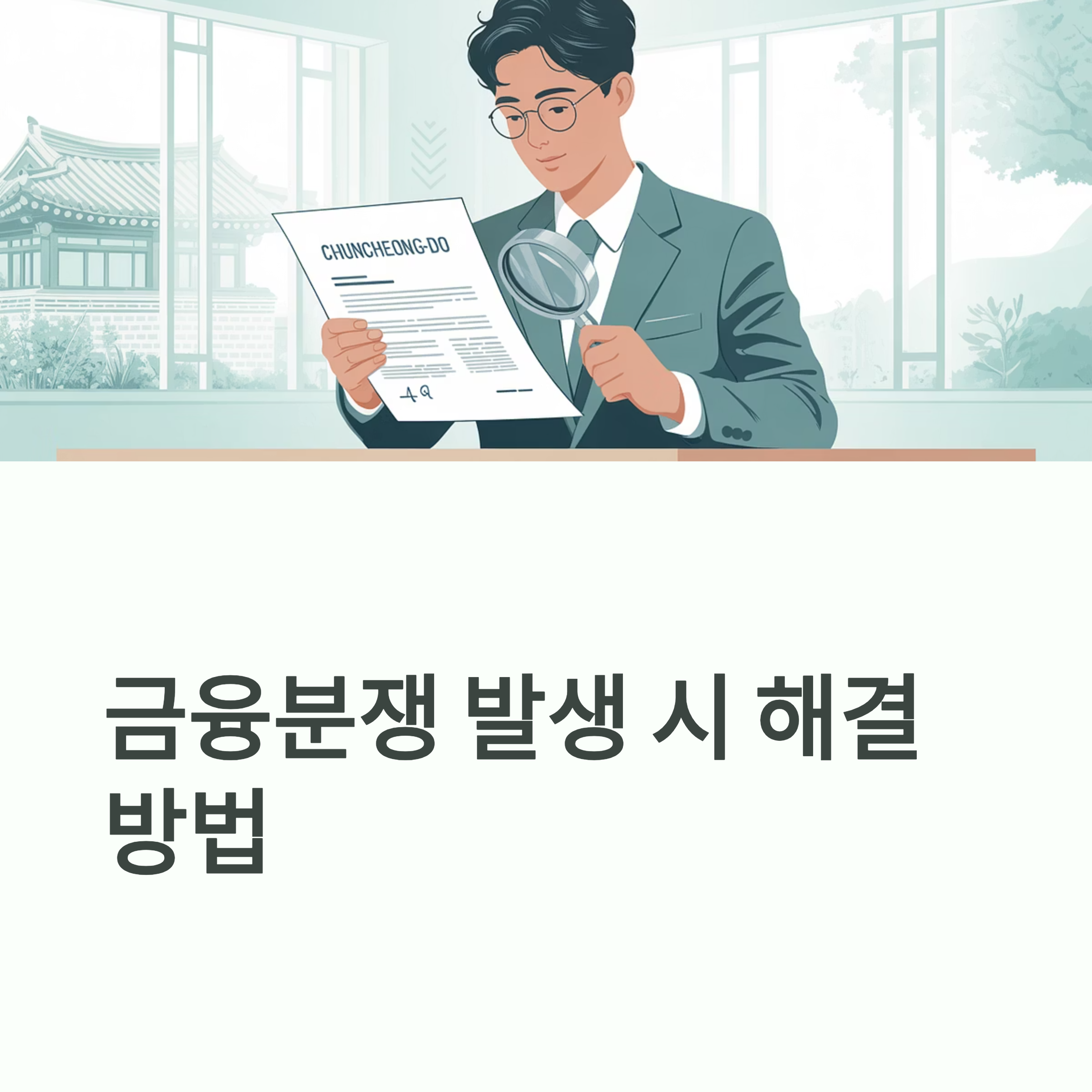 금융분쟁 발생 시 해결 방법