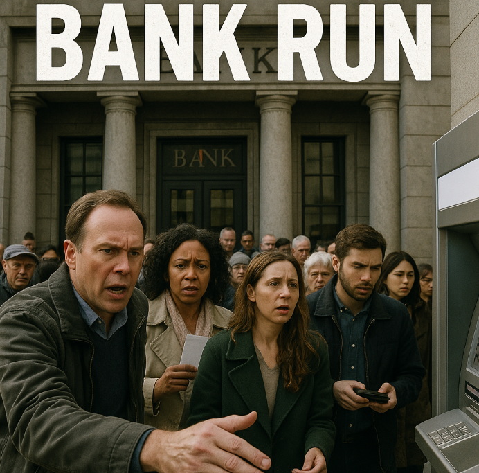 뱅크런 이미지 입니다.