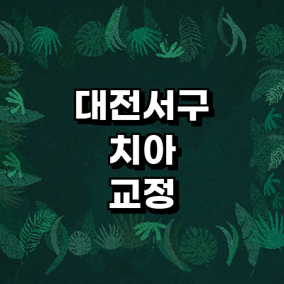 대전 서구 교정 치과