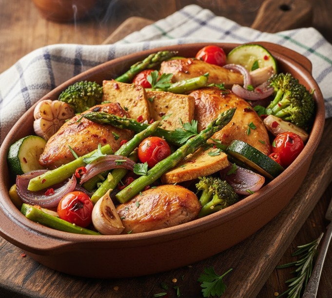 구운 채소+훈제토핑