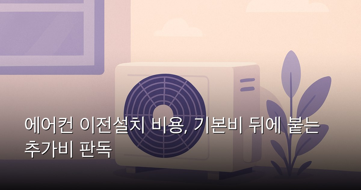 에어컨 이전설치 비용, 기본비 뒤에 붙는 추가비 판독