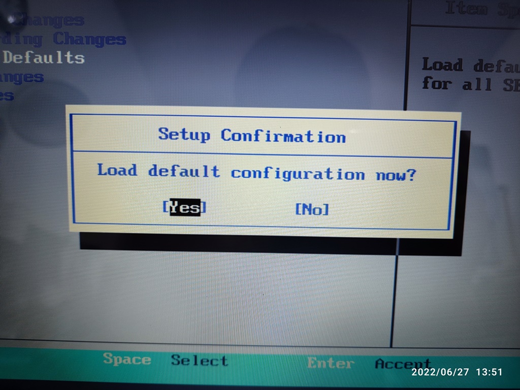 NT-R590-PS55S 디폴트 값으로 설정