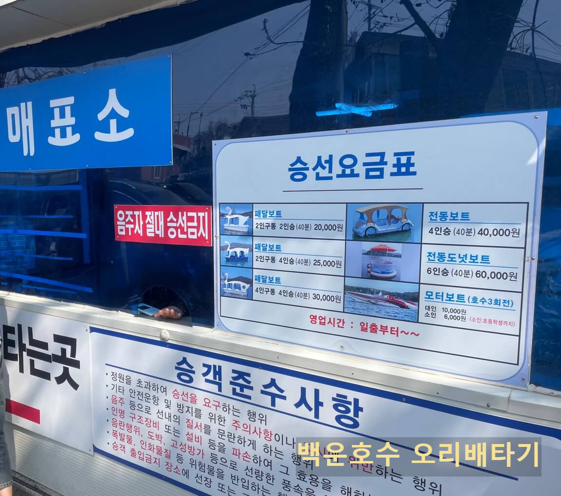 백운호수 오리배