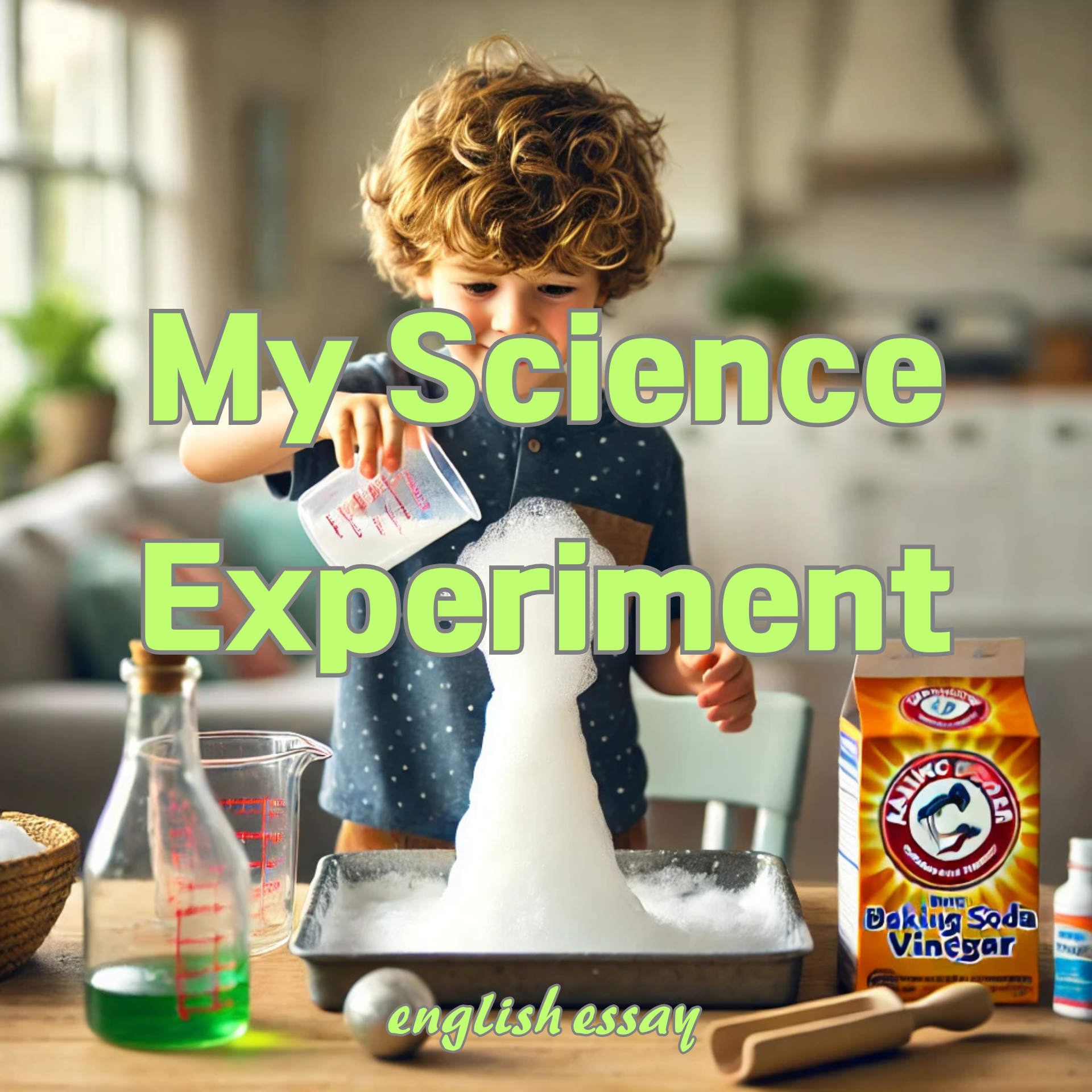 My Science Experiment: The Baking Soda Volcano 나의 과학 실험: 베이킹소다 화산