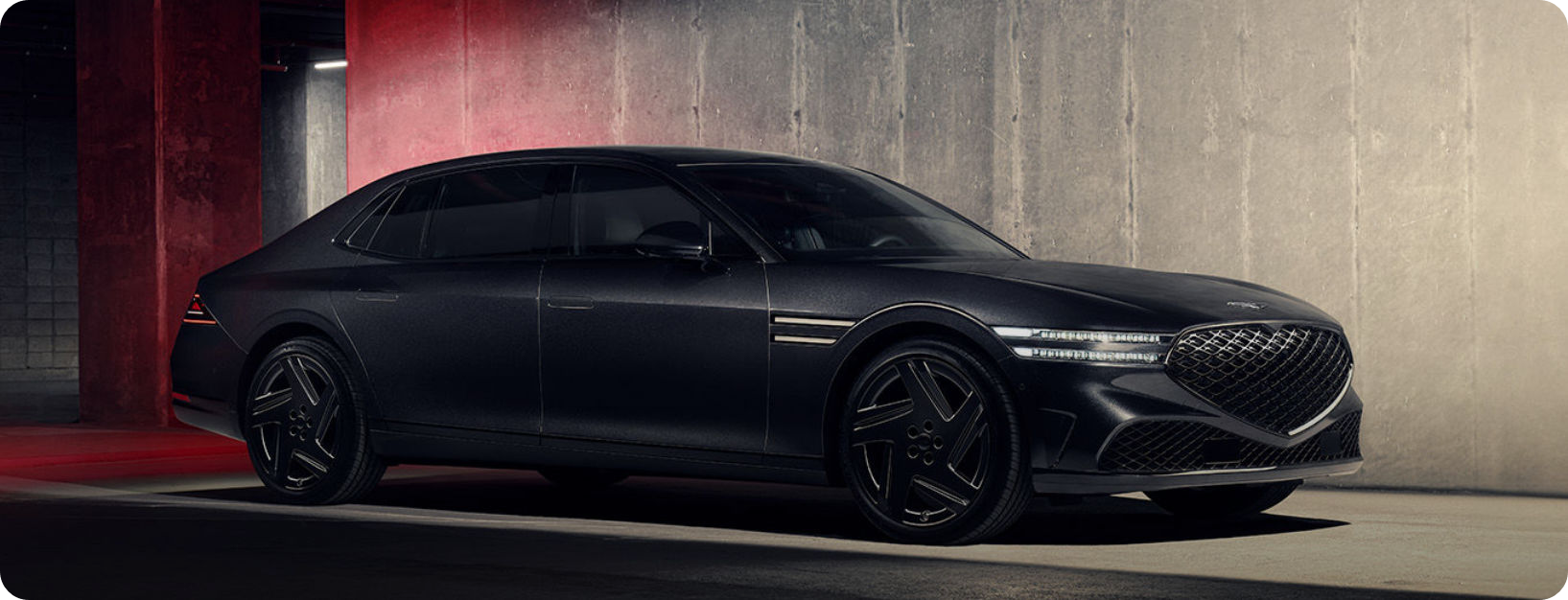 제네시스 G90 BLACK 측면부 외관모습