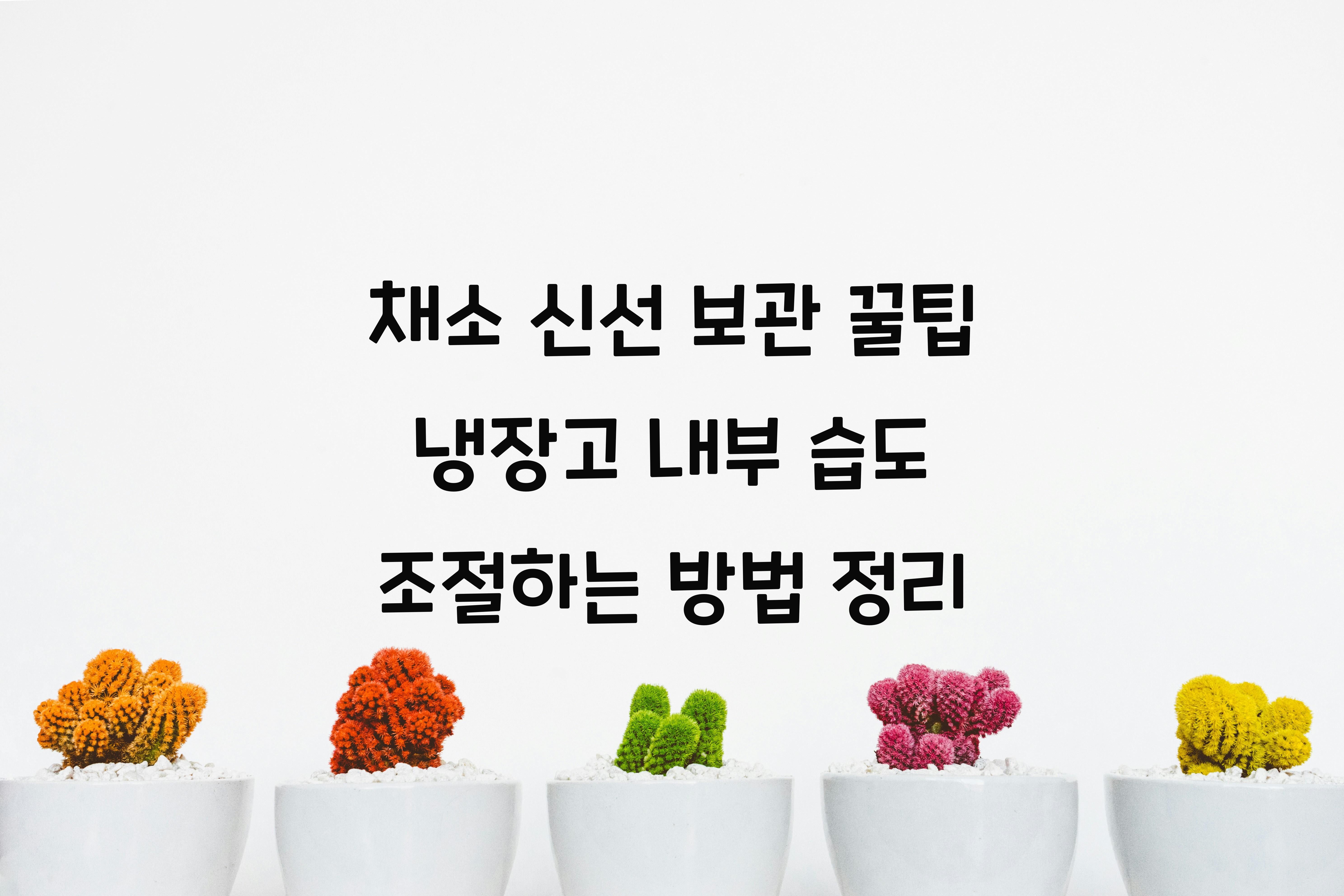 냉장고 내부 습도 조절하는 방법