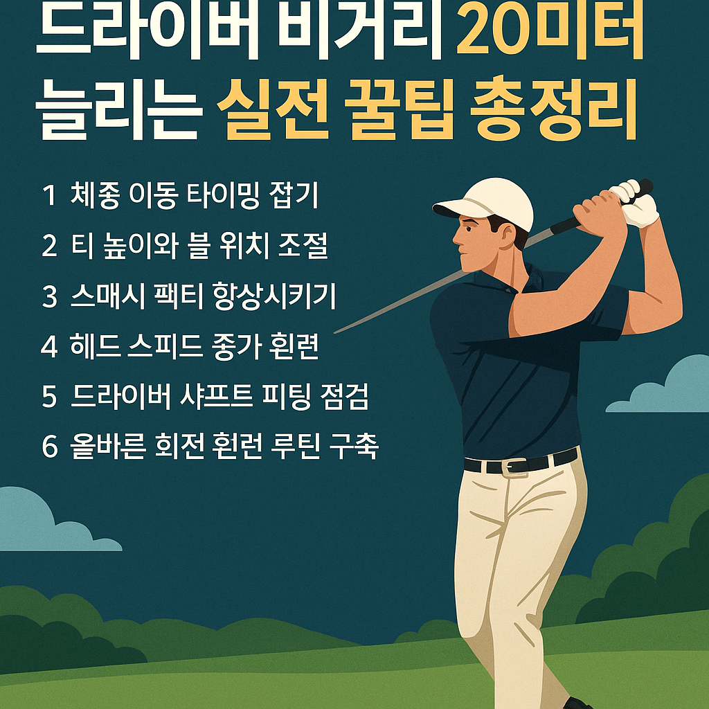 드라이버 비거리 20미터 늘리는 실전 꿀팁 총정리 사진