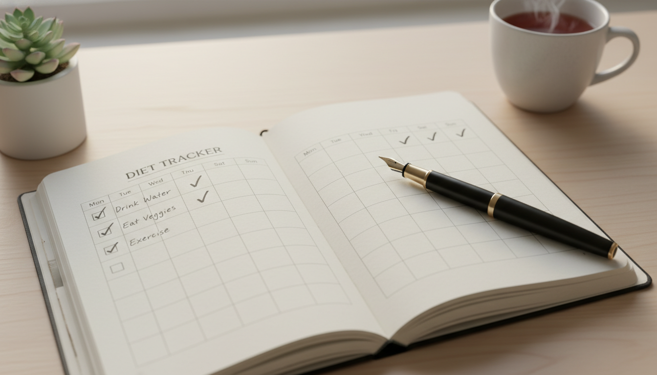 성공적인 다이어트를 위한 건강 습관 기록장과 해빗 트래커