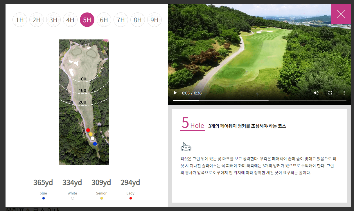 뉴스프링빌 컨트리클럽 올림프스코스 5