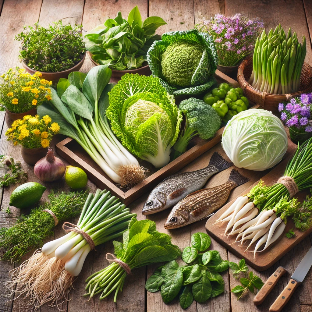 독거노인을 위한 봄철 식료품 나눔 (계절, 지원, 식단)