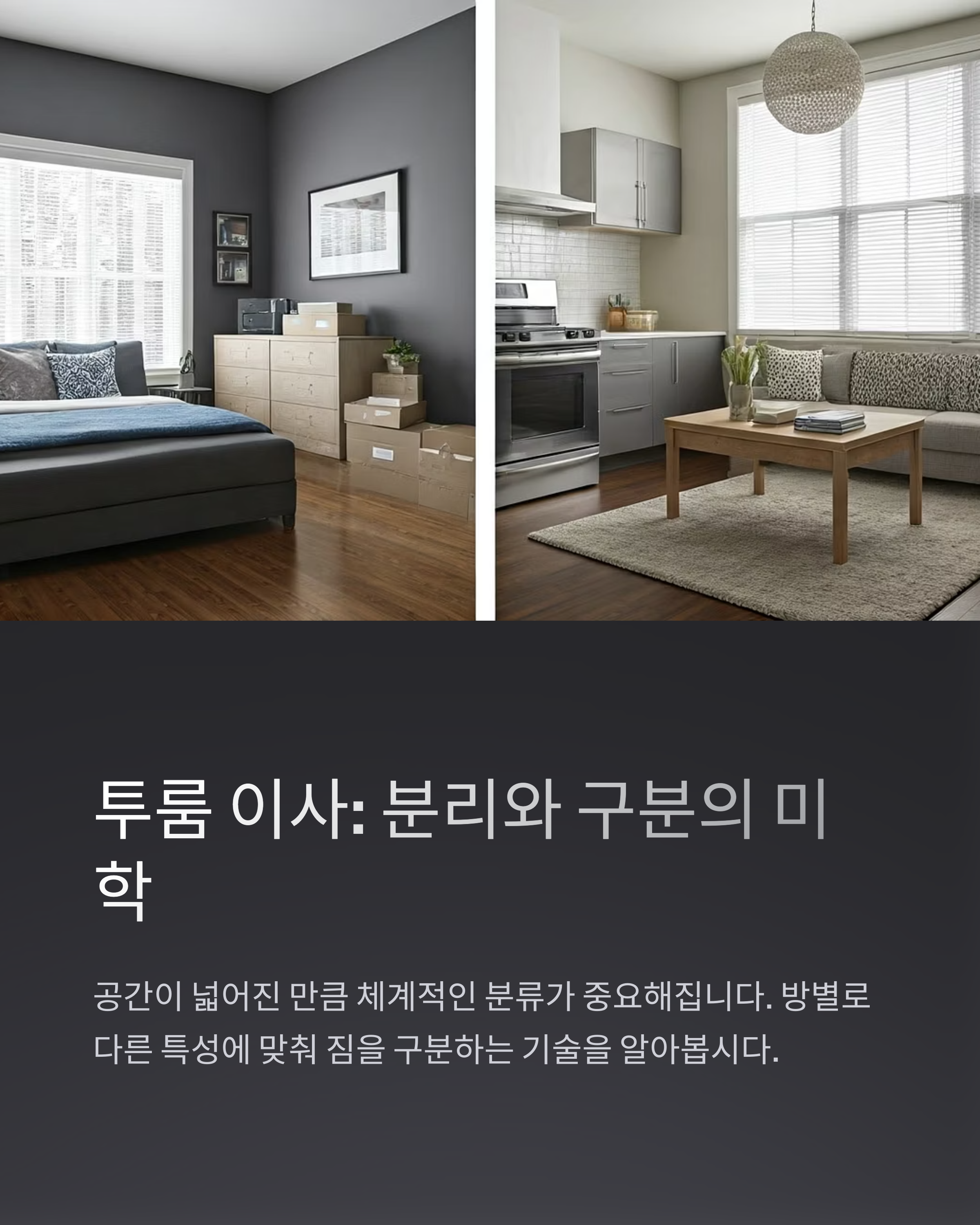 투룸이사 분리와 구분의 미학