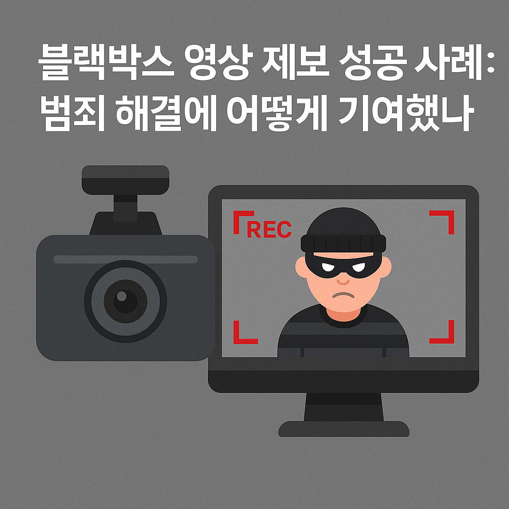 블랙박스 영상 제보 성공 사례: 범죄 해결에 어떻게 기여했나