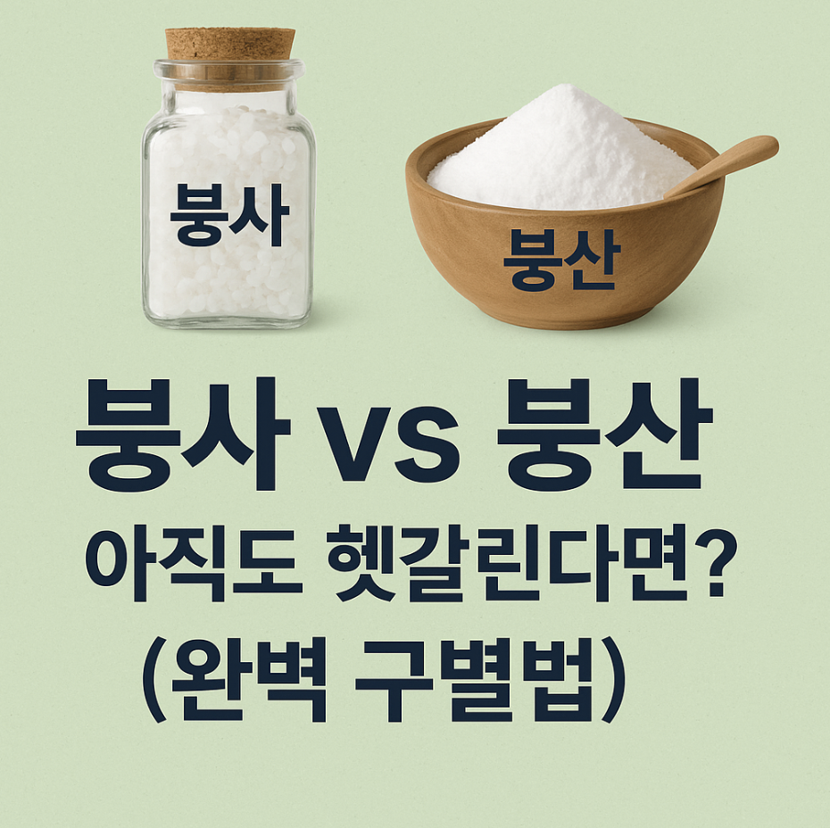 붕사 vs 붕산, 아직도 헷갈린다면? (완벽 구별법)