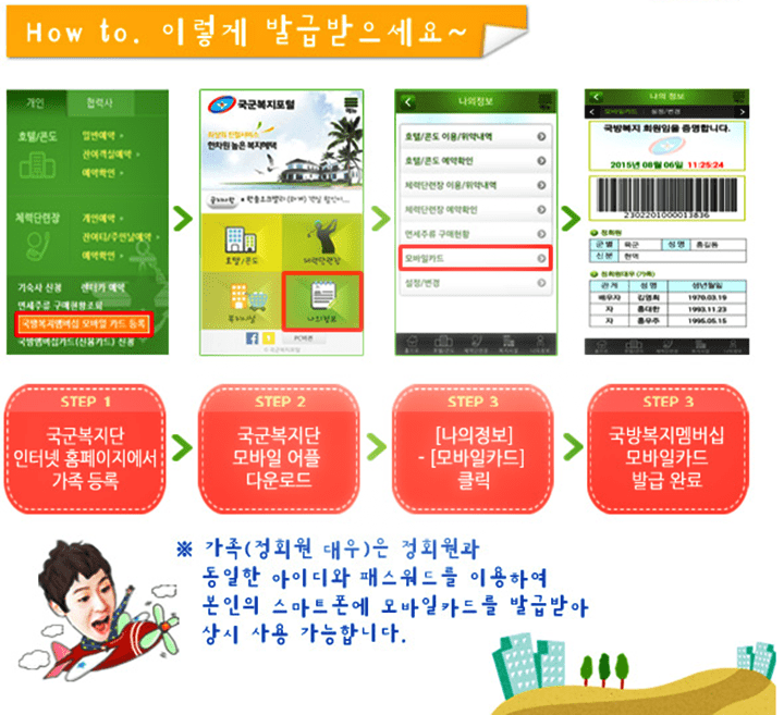 국방복지멤버십-보바일카드-발급방법