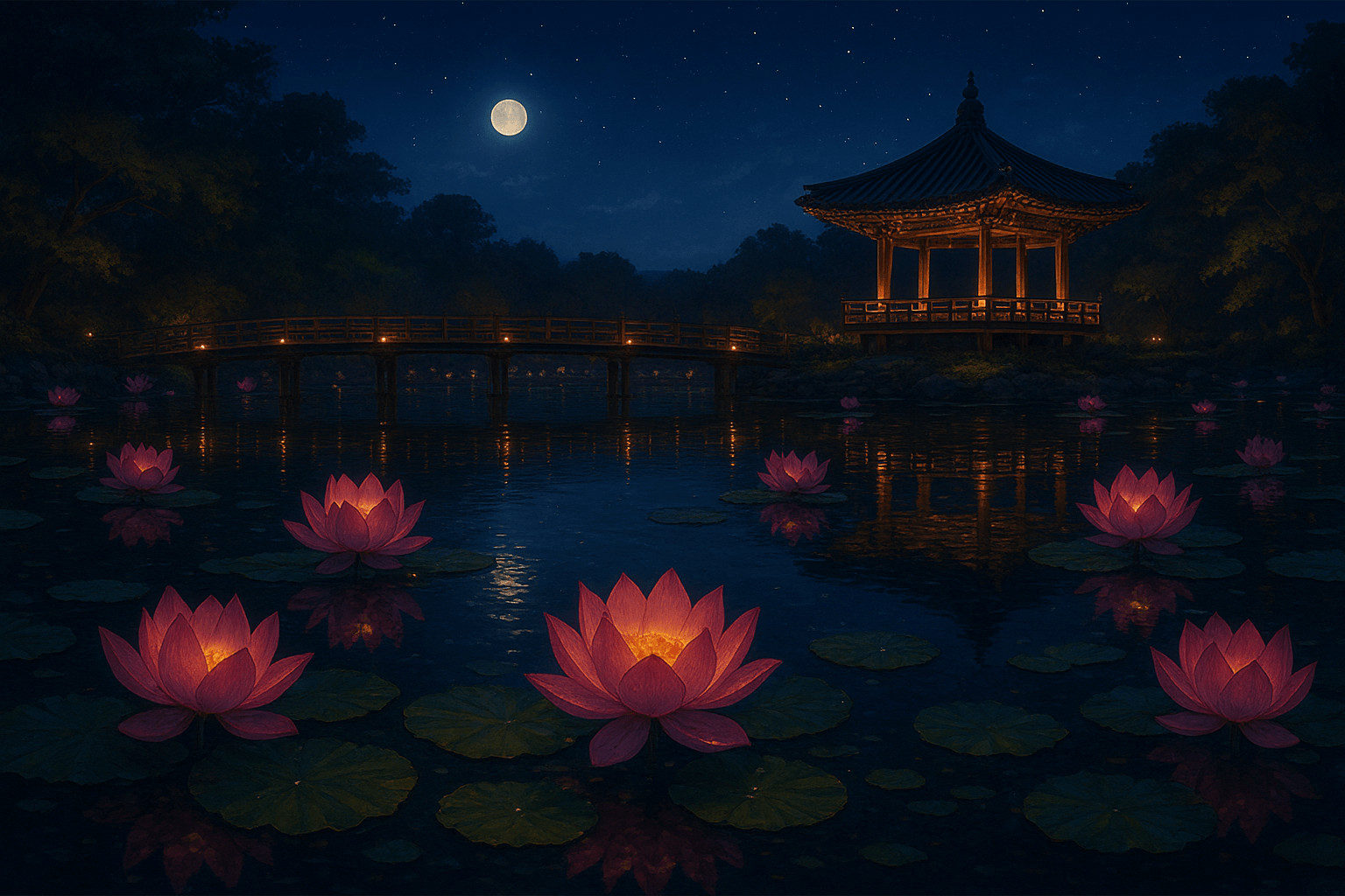 부여 궁남지 야간 연꽃 & 야경 포토존 가이드