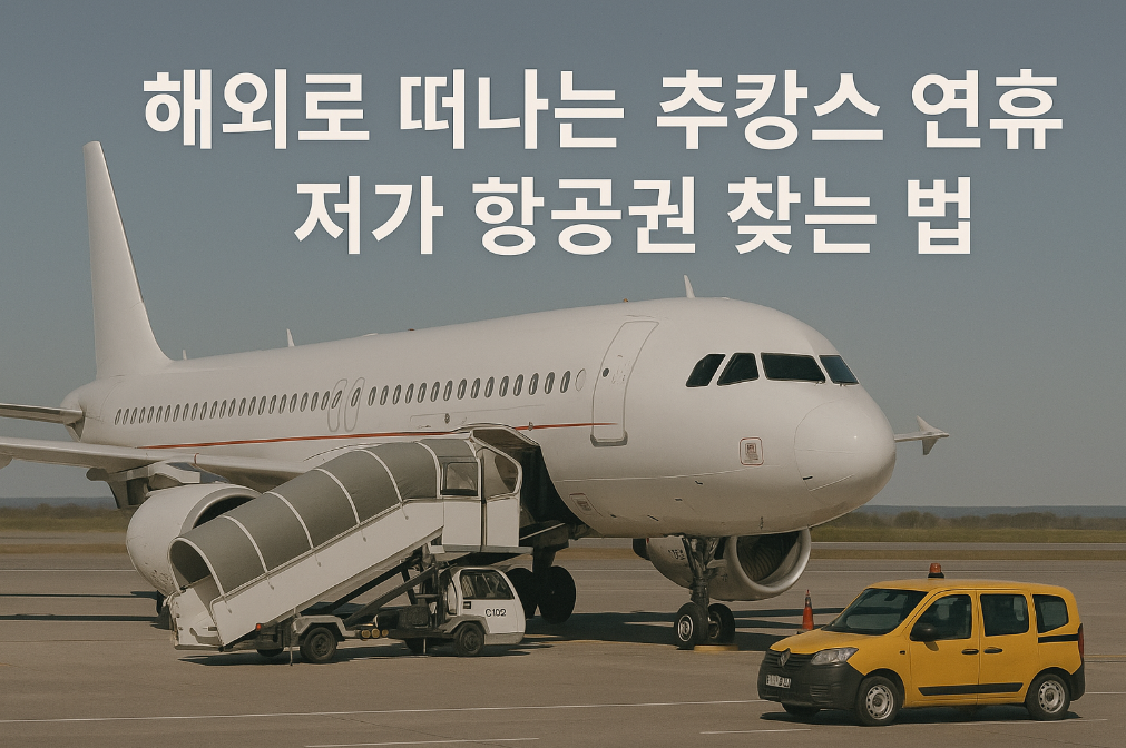 해외로 떠나는 추캉스 연휴 저가 항공권 찾는 법
