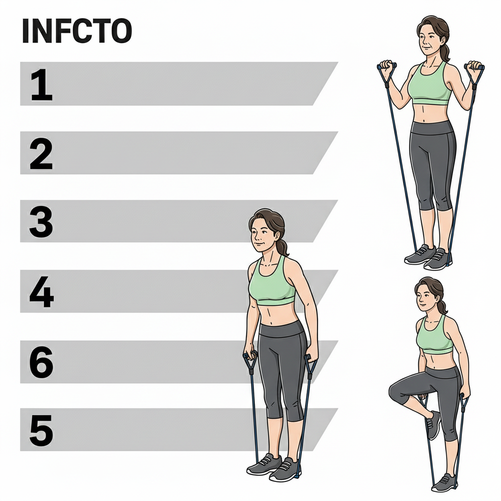 0대 여성이 각 동작을 시연하는 모습을 단계별로 표현