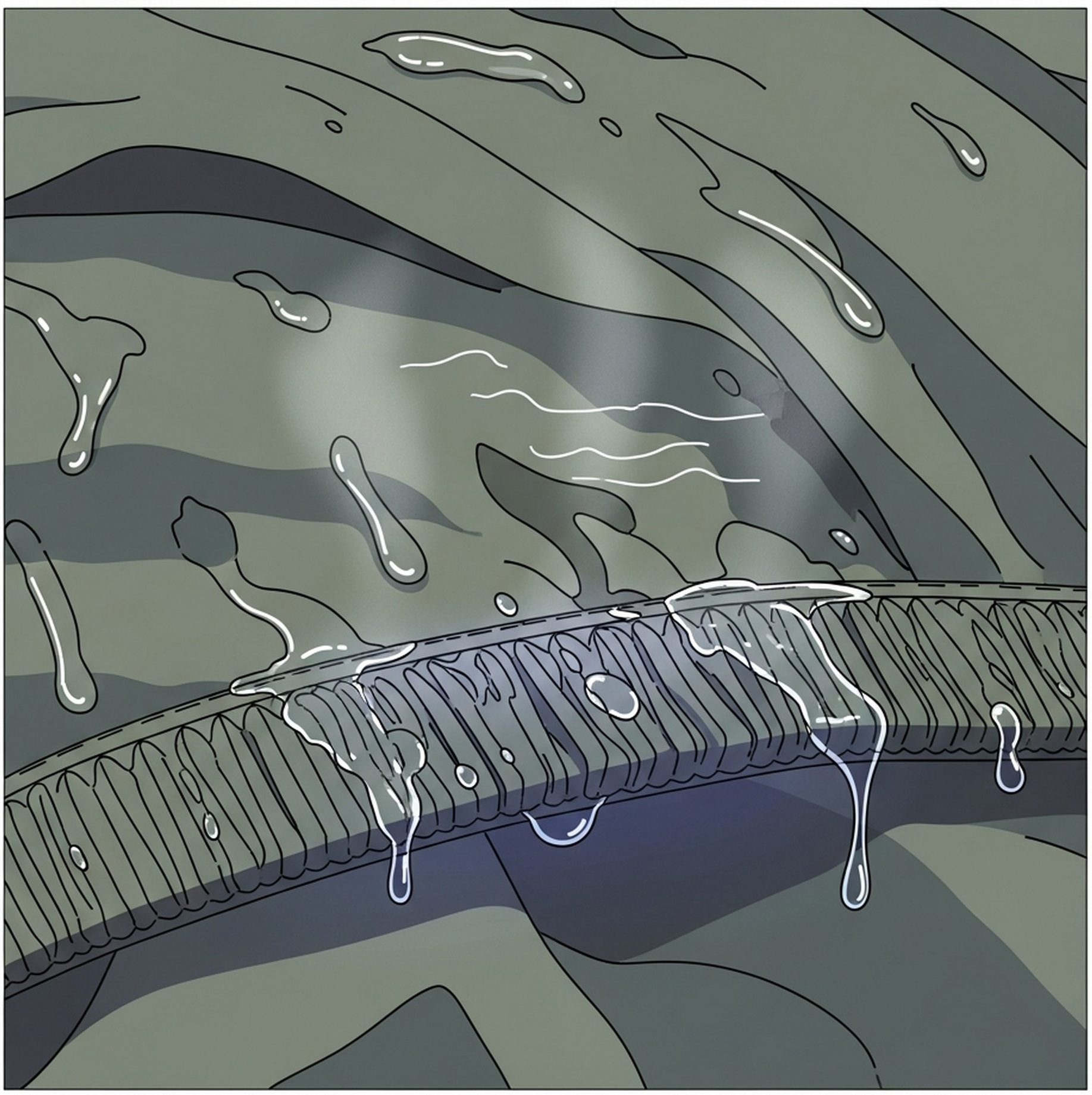 땀에 젖은 등산복