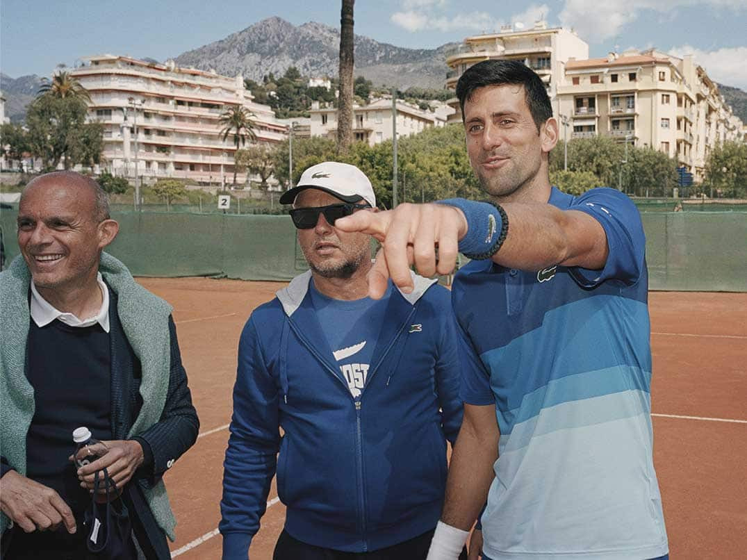 라코스테를 입은 노박 조코비치