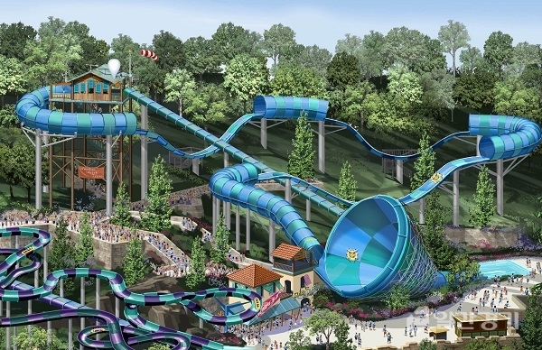 메가스톰 놀이기구의 모습을 한 눈에 보여주는 이미지입니다.