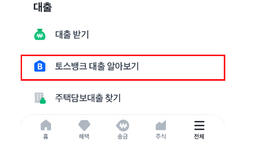 토스뱅크 비상금대출 신청하기