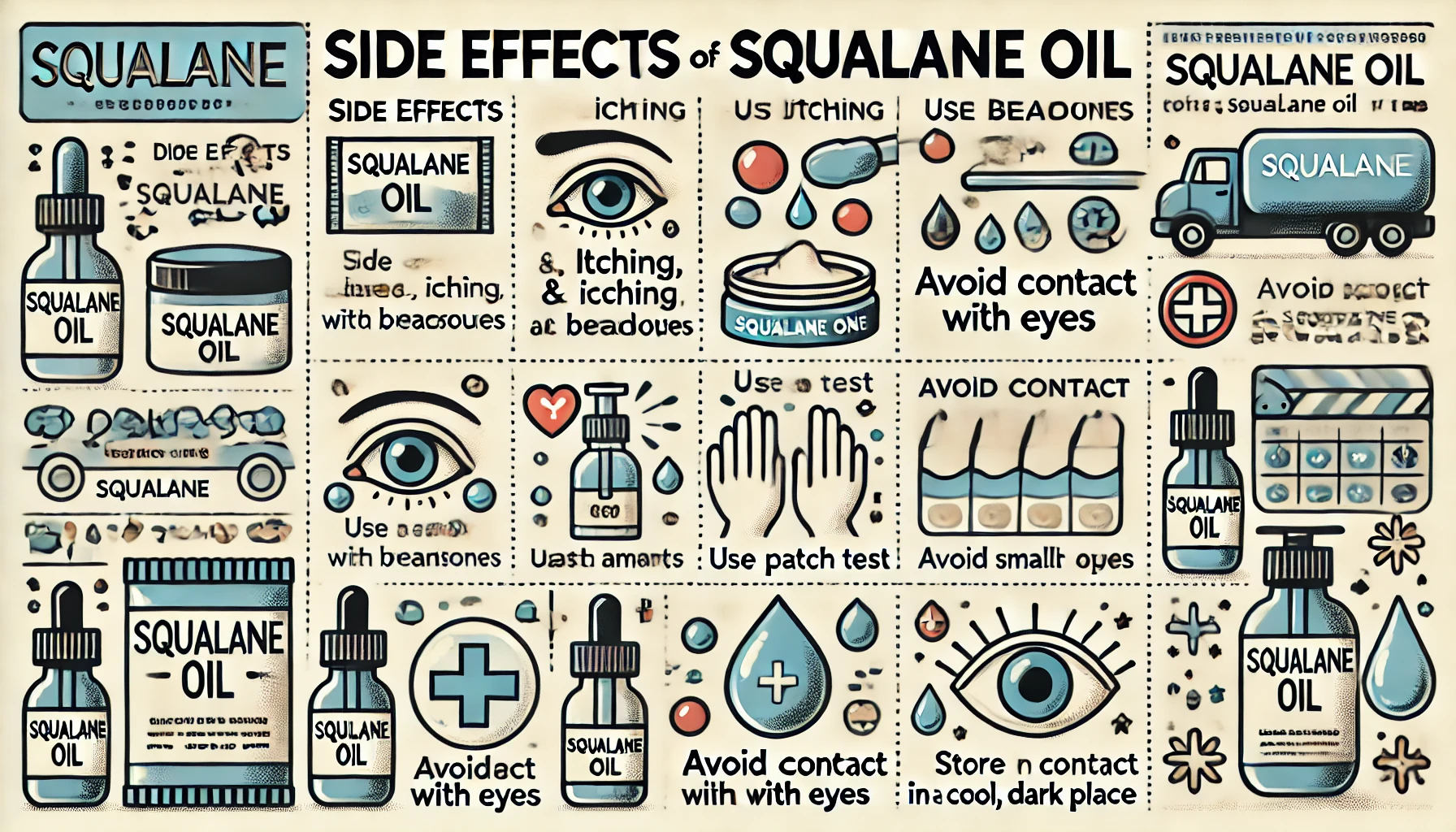 스쿠알란 오일의 부작용 및 주의사항