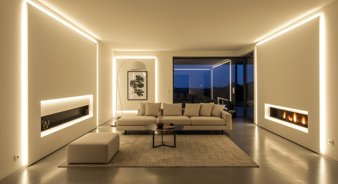 ์ฌ๋ฌ ์กฐ๋ช
์ด ์๋ ๊ฑฐ์ค์ ์ด๋ฏธ์ง