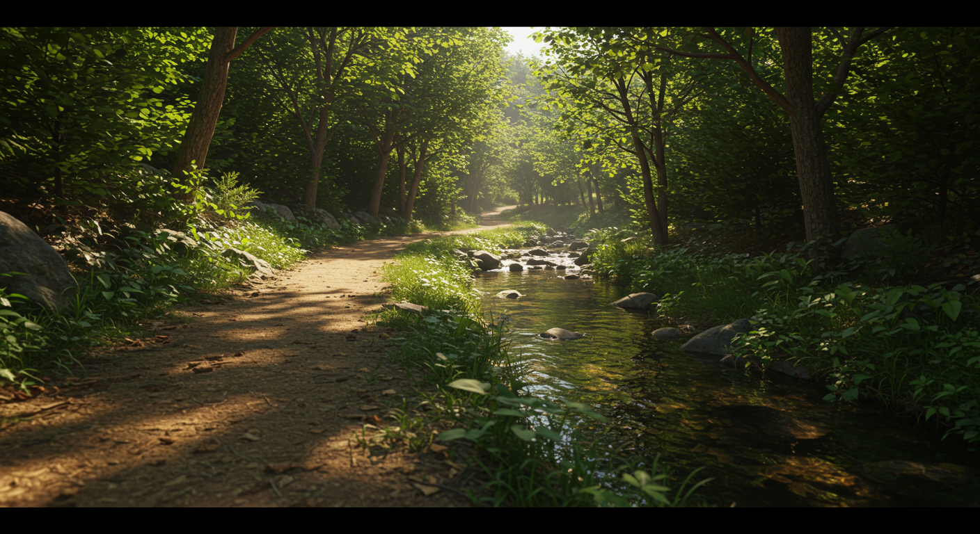 인제 백담사로 이어지는 맑은 계곡 옆 숲길 트래킹 코스