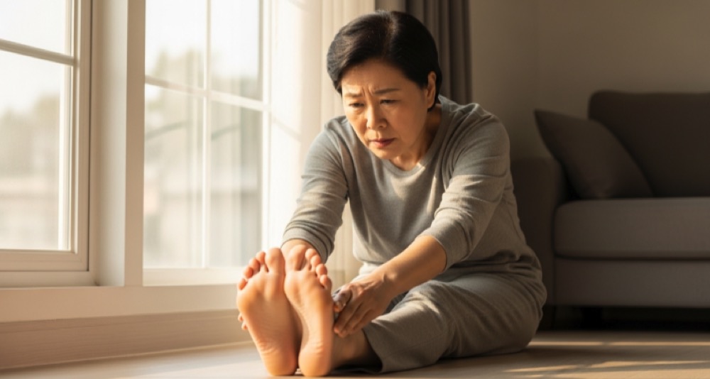 발 스트레칭 시작