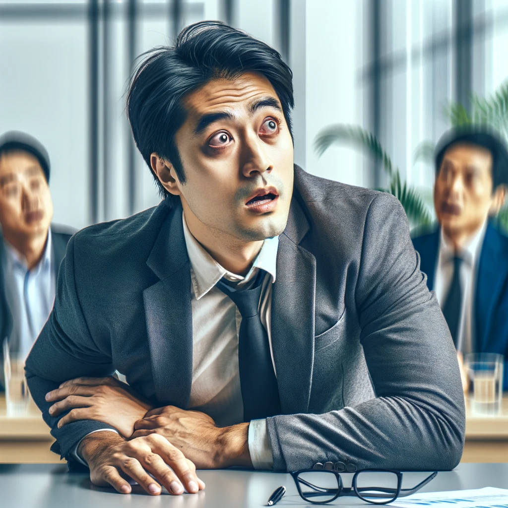 갑작스러운 눈의 통증과 충혈을 경험한 직장인 남성