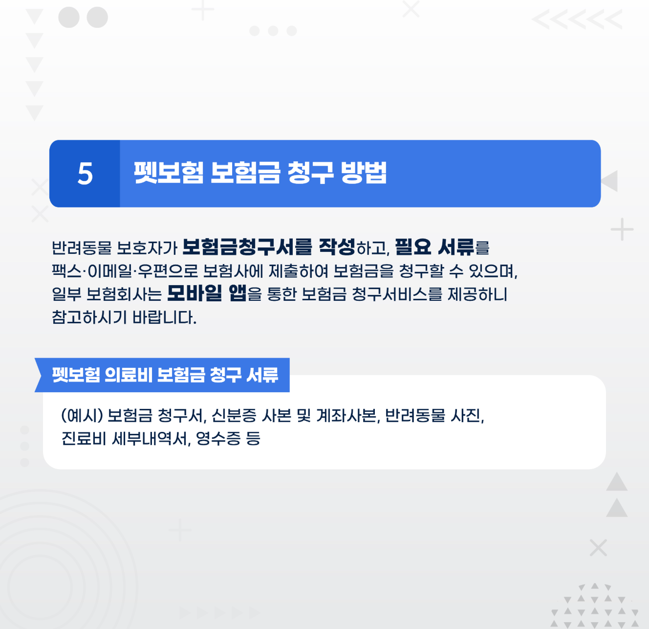 펫 보험 보험금 청구