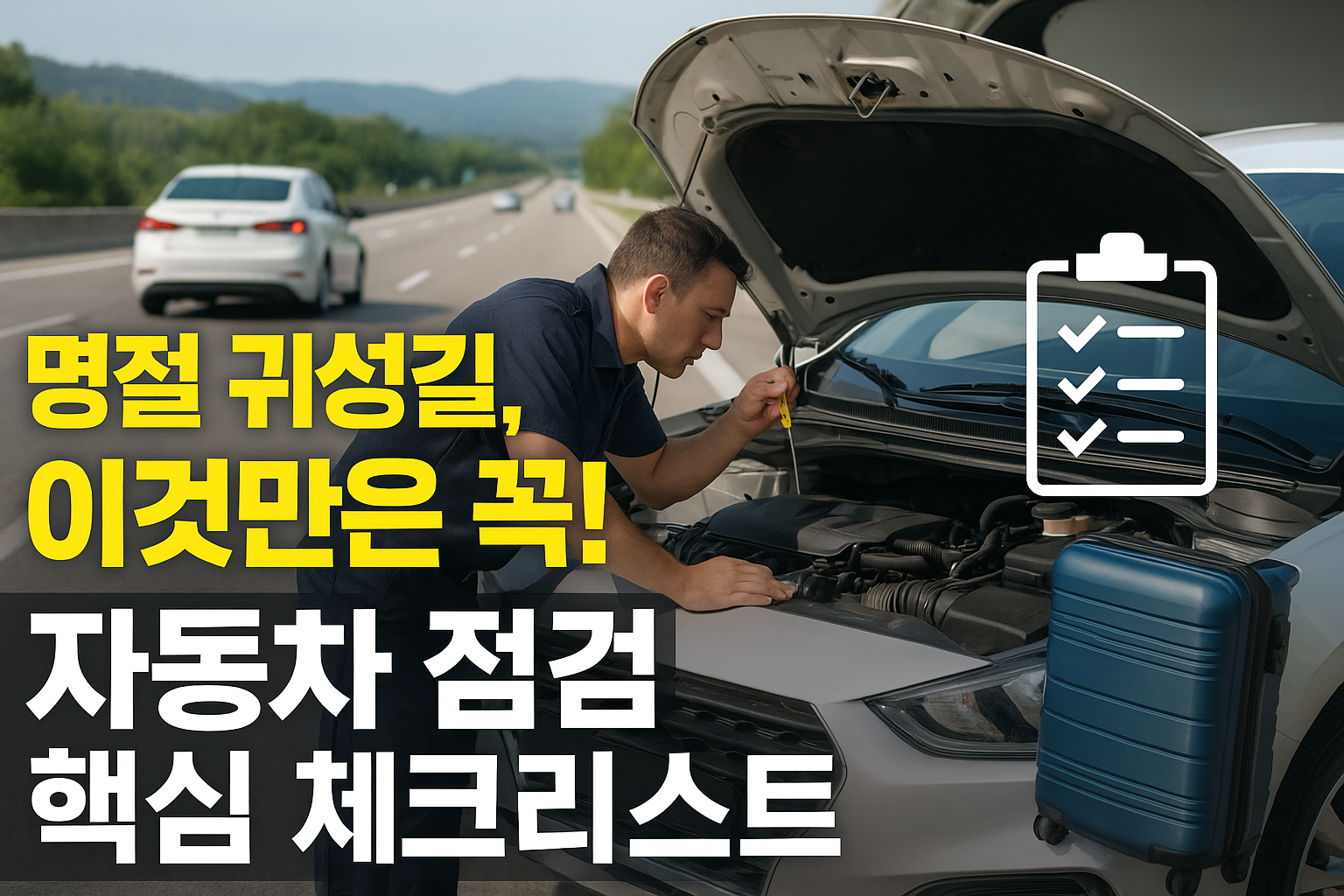 명절 귀성길, '이것만'은 꼭! 자동차 점검 핵심 체크리스트