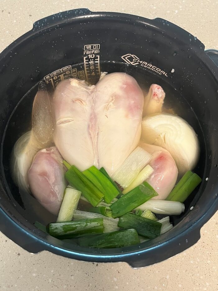 백숙죽-재료
