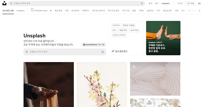 언스플래쉬(Unsplash)