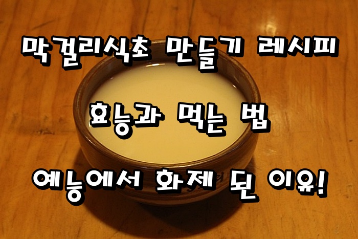 막걸리식초 만들기 레시피 + 효능과 먹는 법, 예능에서 화제 된 이유!