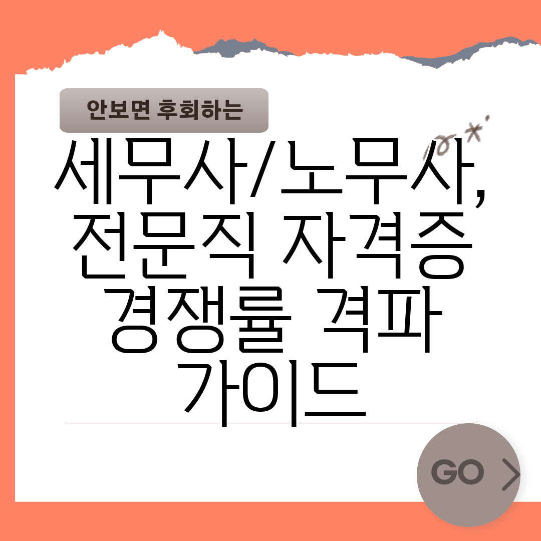 세무사노무사, 전문직 자격증 경쟁률 격파 가이드