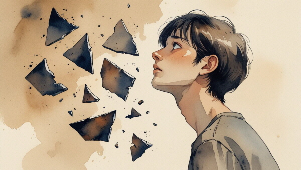 실패 속에서 조각난 자신을 다시 바라보는 일에 관한 그림